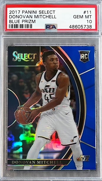 2017 Panini Select Donovan Mitchell Blue /299 RC PSA 10