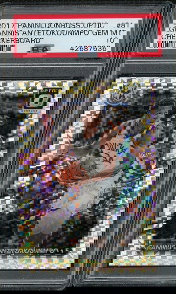 Giannis Antetokoonmpo 2017 Panini Optic Checkerboard PSA 10