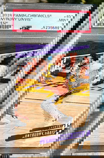 2019-20 Panini Chronicles Anthony Davis PSA 9 GREEN SP PARALLEL #53 Lakers NBA!