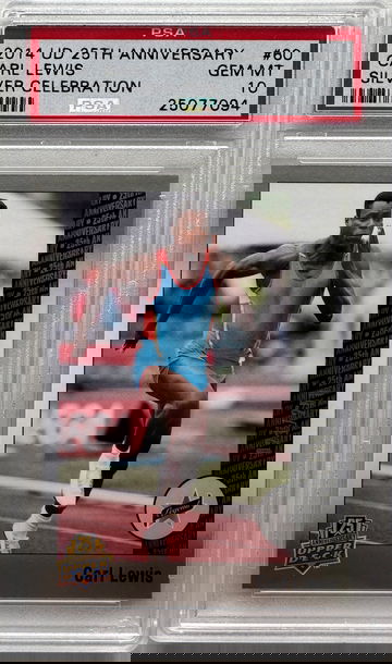 2014 Upper Deck 25th Anniversary Carl Lewis Silver Celebration /250 Track & Field HOF #60