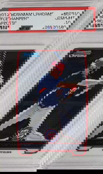 2012 Bowman Chrome Prospects Bryce Harper Rookie Card PSA 10 Gem-Mint