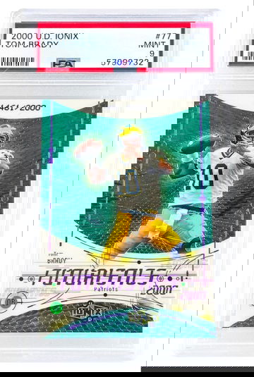 2000 U.D. IONIX Tom Brady #77 Rookie Card PSA 9