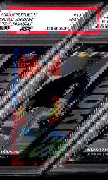 1994 Upper Deck Michael Jordan #19 Star Rookies Electric Diamond PSA 7