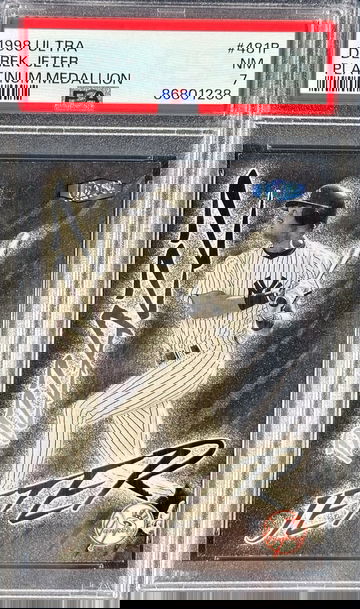 1998 Ultra Derek Jeter Platinum Medallion PSA 7