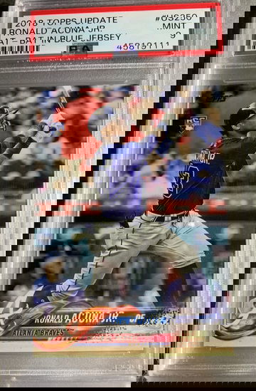 2018 Topps Update Ronald Acuna Jr. At- Bat in Blue Jersey  #US250