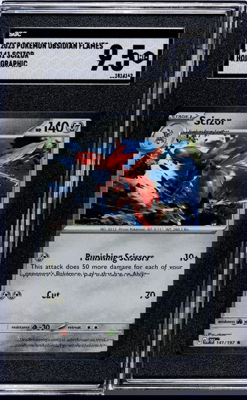 2023 Obsidian Flames #141/197 Scizor SGC 9.5