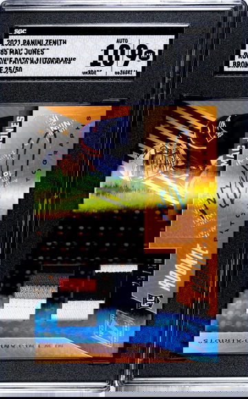 2021 Panini Zenith #85 Mac Jones Rookie Patch Dual Autographs Bronze 25/50