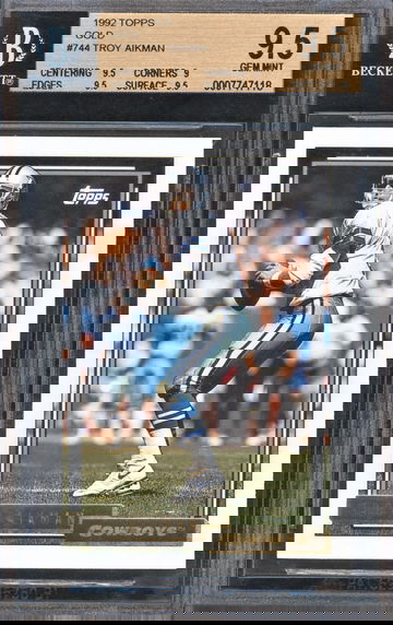 Troy Aikman 1992 Topps Gold BGS 9.5