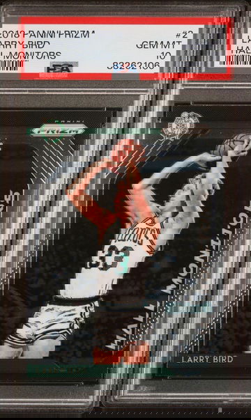 2018 Panini Prizm Larry Bird Hall Monitors #2 - Graded PSA 10 Gem MT Mint Card. POP 9