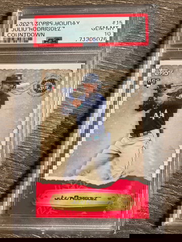 2022 Topps Holiday Countdown #15 Julio Rodriguez PSA 10 GEM MT RC