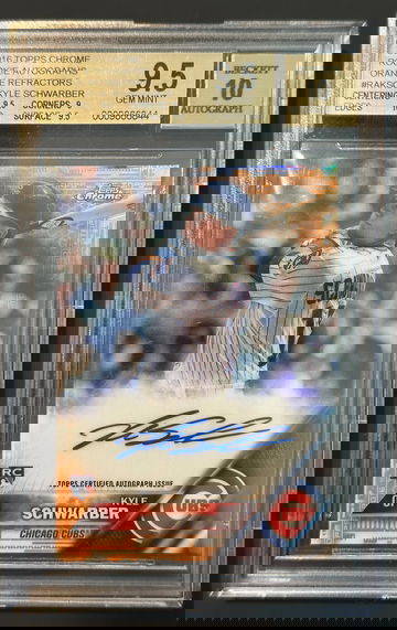 2016 Kyle Schwarber Topps Chrome Orange Ref RC Auto BGS 9.5/10
