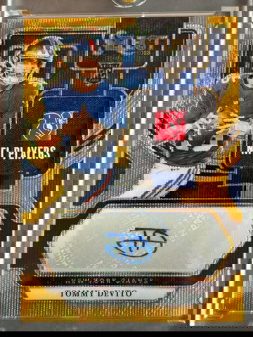 Tommy Devito 2023 Select Gold Wave Laundry Tag patch Auto SSP 🔥