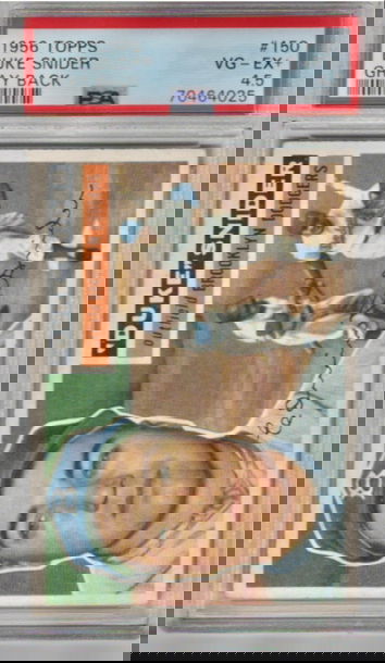 1956 Topps Duke Snider #150 Gray Back Graded PSA 4.5