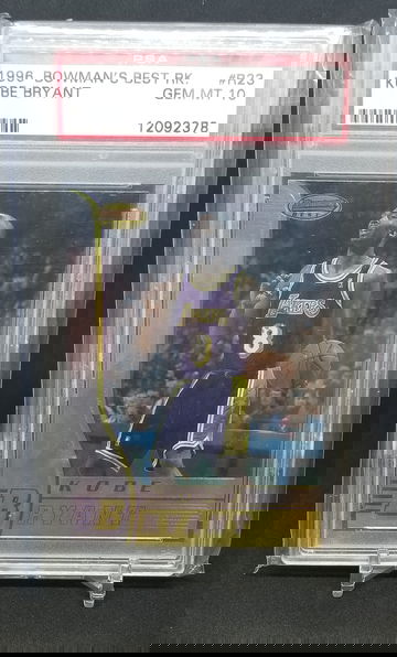 Kobe Bryant 1996 Bowman's Best rookie psa 10