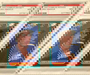 1987 DONRUS ROOKIE  (2ea.)  GREG MADDUX #52 MINT 9