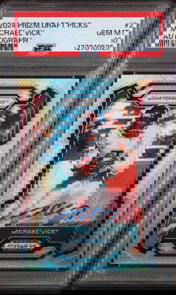 2024 Panini Prizm Draft Picks Autograph Michael Vick #2 PSA 10