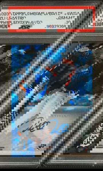 2020 Topps Chrome Update Willi Castro Sapphire Auto PSA 10