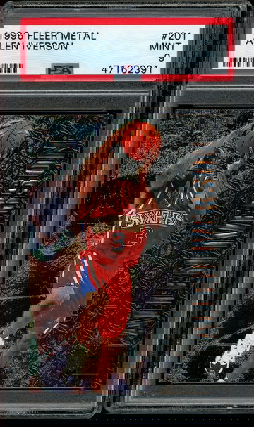 1996 Fleer Metal #201 Allen Iverson PSA 9 Mint