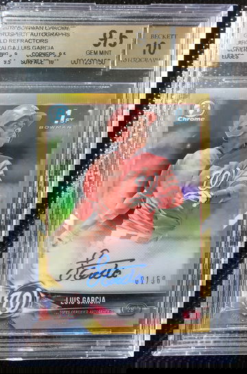 2018 Bowman Luis Garcia Gold Refractor Auto #01/50 BGS 9.5/10