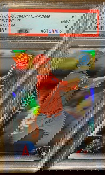 2016 Bowman Chrome Refractor Mike Trout PSA 9 252/499