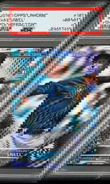 2016 TOPPS BLAKE SNELL CHROME /275 PURPLE REFRACTOR #181 PSA 8 ROOKIE RC