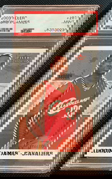 2003 Fleer Tradition LEBRON JAMES #261 Rookie Card PSA 9 MINT!