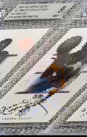 2002 Kobe Bryant Upper Deck Ultimate Collection Buybacks SP Authentic /38 BGS 9