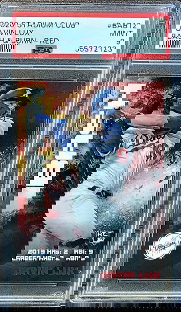 2020 SP GAVIN LUX Topps Stadium Club Bash & Burn RED FOIL PSA 9 POP 2 Rookie RC 