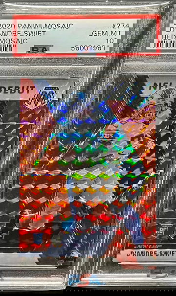 D’Andre Swift 2020 Red Mosaic PSA 10