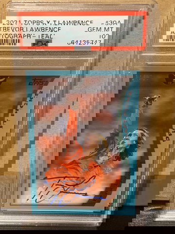 Trevor Lawrence x Topps Auto 14/16 PSA 10 