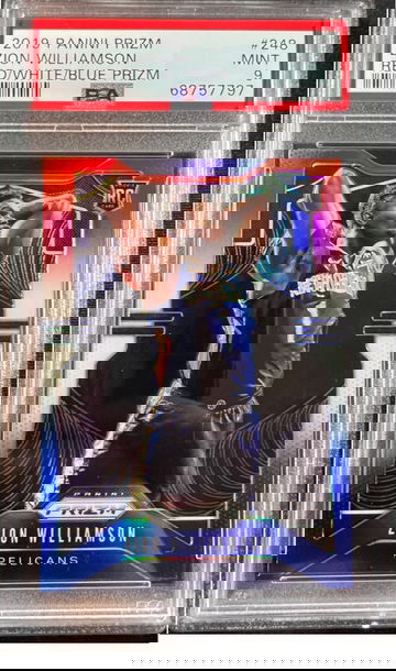 2019-20 Prizm Zion Williamson Red White Blue Prizm PSA 9