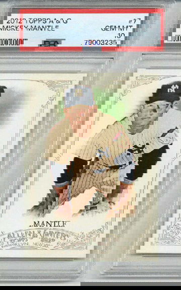 2012 TOPPS ALLEN & GINTER #7 MICKEY MANTLE CARD NEW YORK YANKEES PSA 10 LOW POP