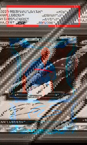 2022 PANINI FRANCK LEBOEUF PRIZM WORLD CUP QATAR SIGNATURES CHOICE #FLB PSA 10