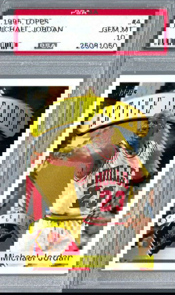 1995-96 Topps Michael Jordan Active Leader 4 PSA 10 Gem Mint