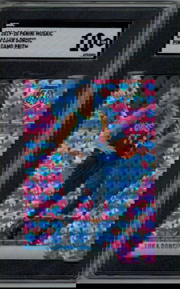 2019-20 Panini Mosaic LUKA DONCIC Pink Camo Prizm SGC 10 Gem Mint Mavericks