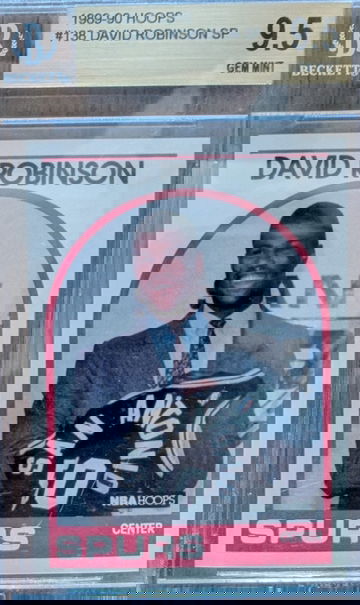 1989 Hoops Draft 138 David Robinson HoF RC BGS 9.5 Gem Mint