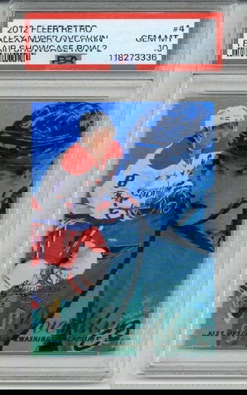 2012 FLEER RETRO FLAIR SHOWCASE ROW 2 ALEXANDER OVECHKIN CAPITALS PSA 10 LOW POP