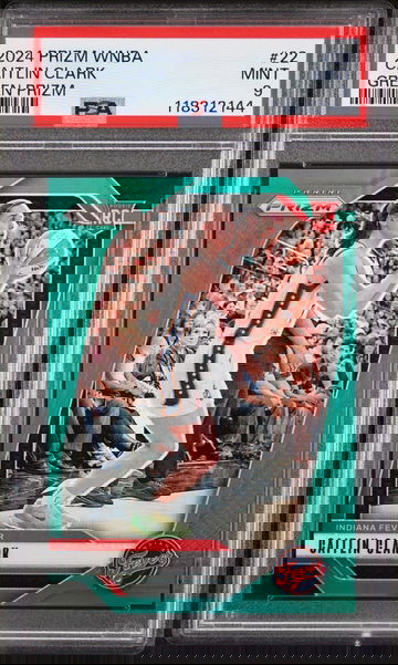 2024 Panini Prizm WNBA Green Prizm Caitlin Clark #22 PSA 9