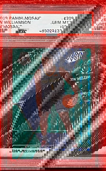 2019 Zion Williamson Mosaic Green PSA 10