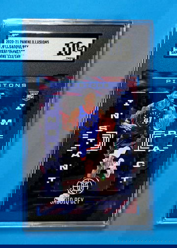 2020-21 Panini Illusions Saddiq Bey Instant Impact Sapphire 123/149 Pistons