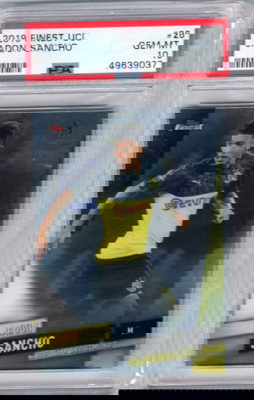 Jadon Sancho 2019 Topps Finest UCL RC Rookie #26 PSA 10