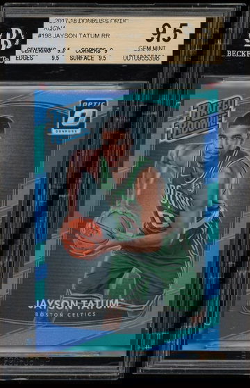 Jayson Tatum 2017-18 Donruss Optic Aqua /25 RC BGS 9.5
