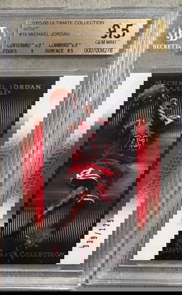 2005-2006 Michael Jordan Ultimate Collection Blue #16  /125 BGS 9.5