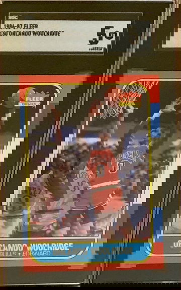 1986-87 Fleer Basketball Card #130 - Orlando Woolridge - Graded SGC 5 EX. Bulls!