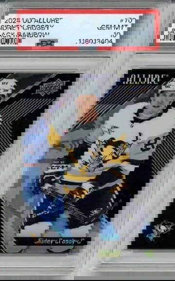 2024 UPPER DECK ALLURE BLACK RAINBOW #70 SIDNEY CROSBY CARD PENGUINS PSA 10