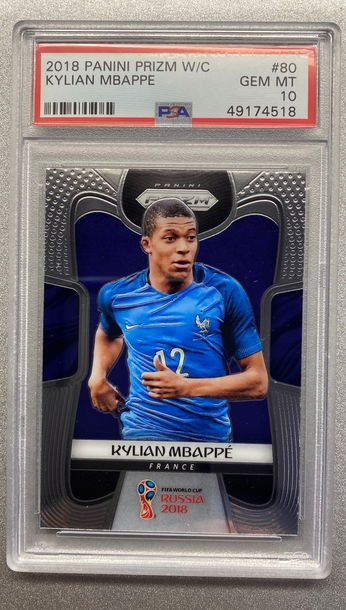 KYLIAN MBAPPE 2018 WORLD CUP PRIZM ROOKIE PSA 10 GEM MINT 