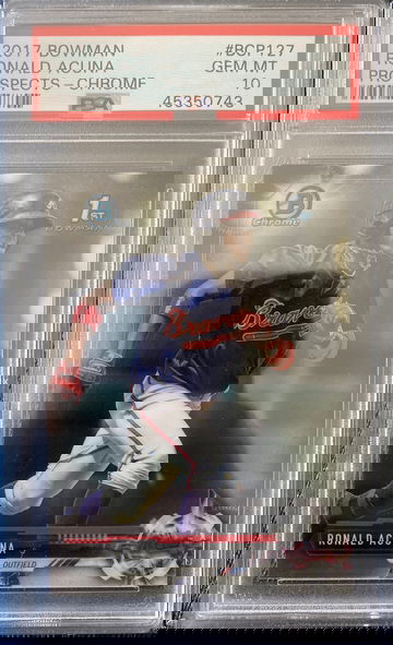 Ronald Acuna 1st Bowman Chrome PSA 10