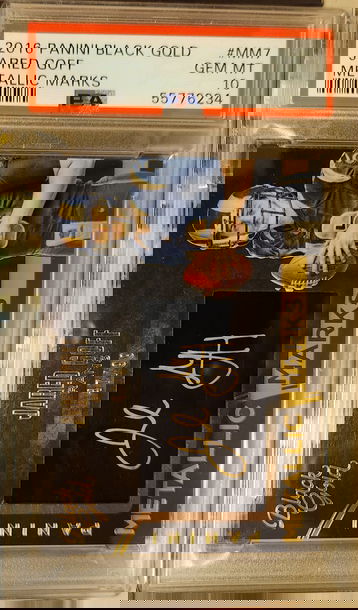 2016 Panini Black Gold Metallic Marks Jared Goff #MM7 RC Auto 47/99 *PSA 10*