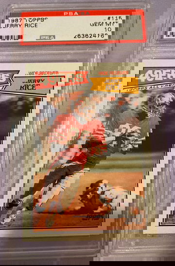 1987 Topps Jerry Rice PSA Mint #115