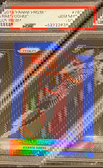 Trae Young Blue Prizm Rookie PSA 10 #/199